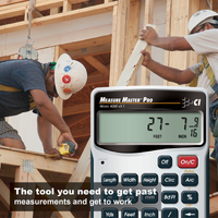 Measure Master Pro 4020 calculator shown over workers measuring timber framing