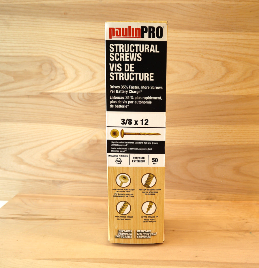 Structural Screws Truss Head Gold Epoxy (3/8" x 12")