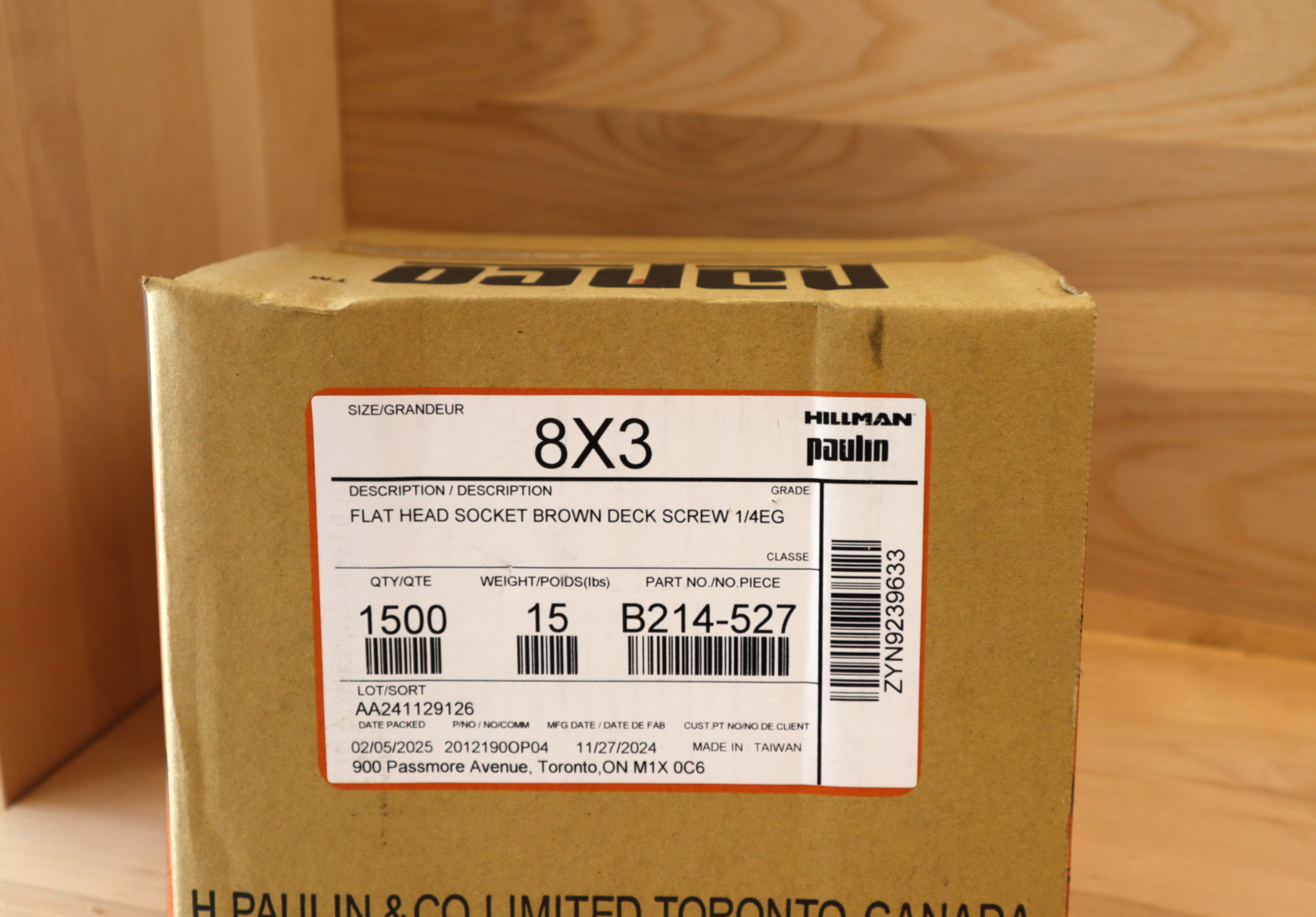 Deck Screws - Flat Head Square Drive - UNC Brown (8x3")