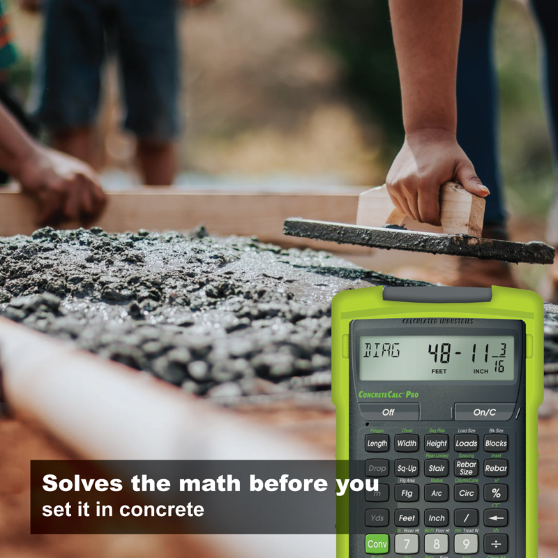 ConcreteCalc Pro Calculator Model 4225 for Canadian Concrete Contractors