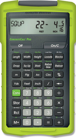 ConcreteCalc Pro Calculator Model 4225 for Canadian Concrete Contractors