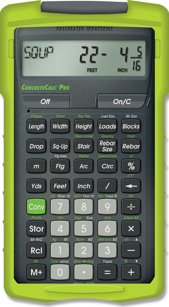 ConcreteCalc Pro Calculator Model 4225 for Canadian Concrete Contractors
