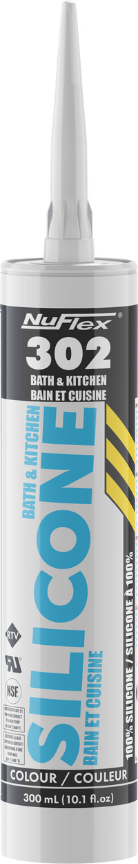 NuFlex 302 Kitchen and Bath Silicone Sealant