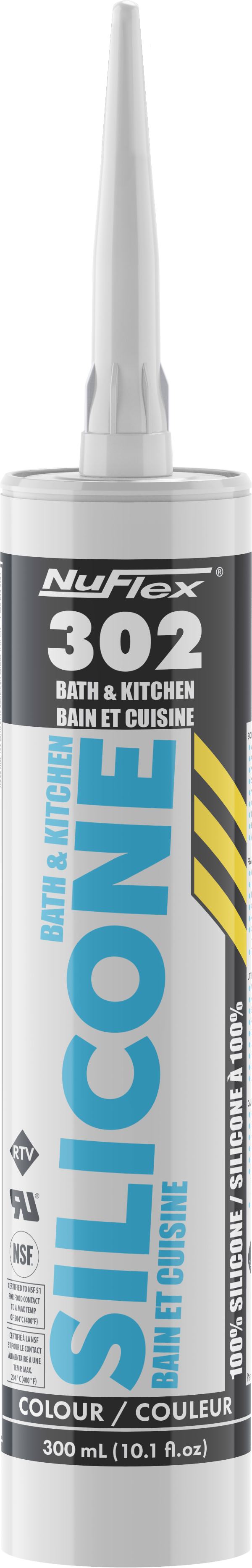 NuFlex 302 Kitchen and Bath Silicone Sealant