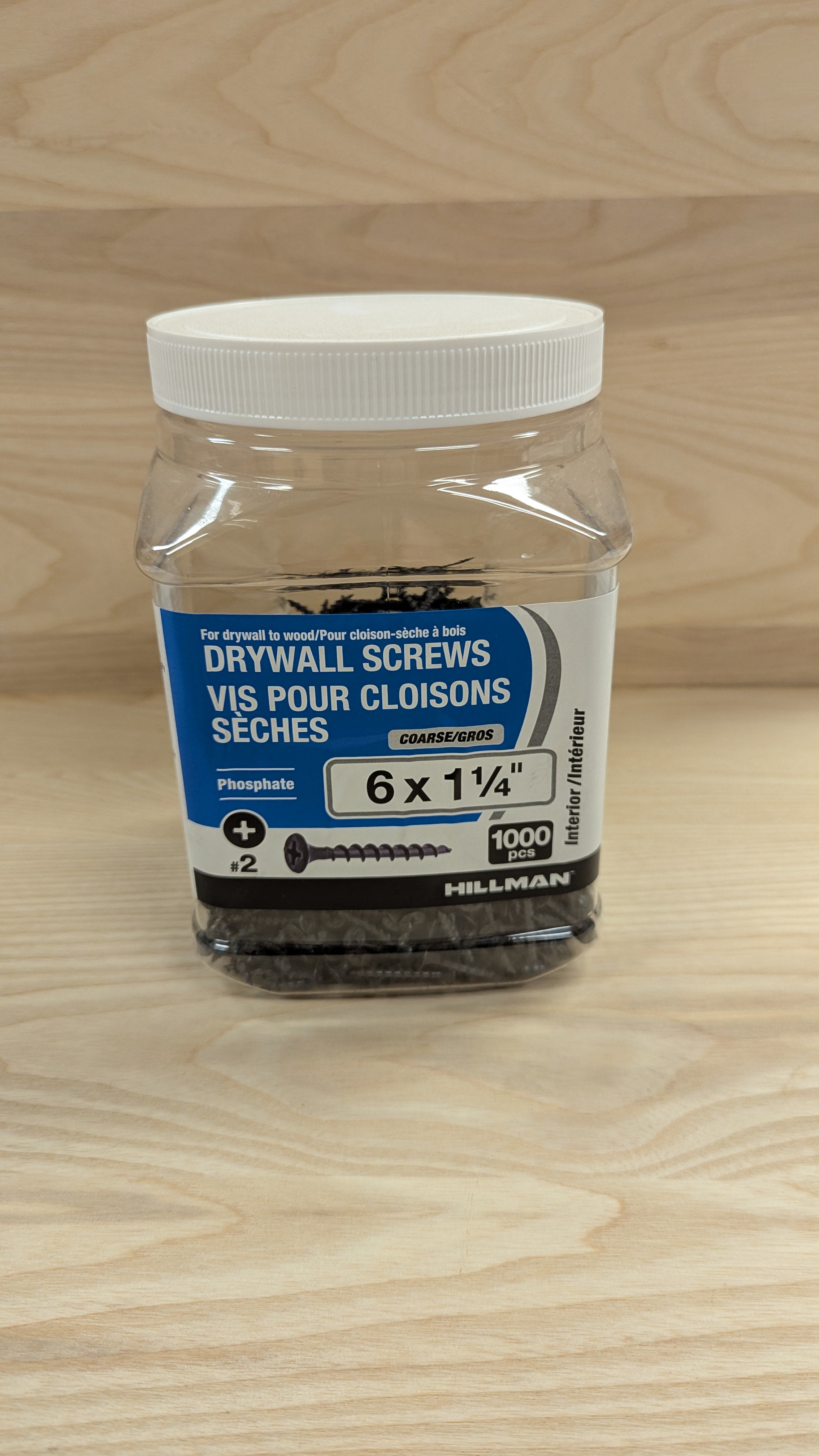 Drywall Screws - Flat Head Philips Drive Course Thread (6 x 1-1/4")