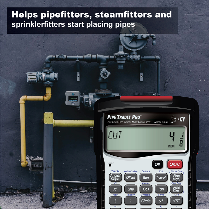 Pipe Trades Pro Calculator Model 4095 For Canadian Pipefitters & Welders