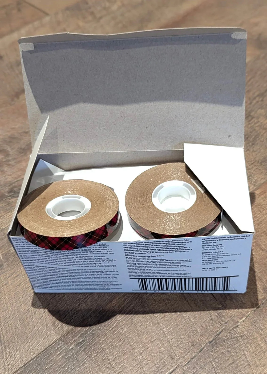 Two Rolls of Scotch 924 Adhesive Tape in Packaging Box
