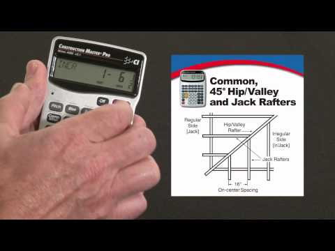 Construction Master Pro Instructional Video on Rafters etc.