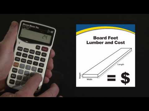 Measure Master Pro instructional video on calculating board feet
